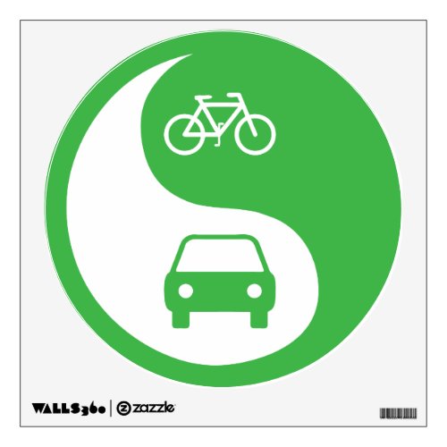 Share the Road Yin Yang Wall Sticker