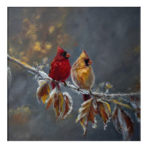 "Share The Spirit" Cardinals by Jason Street Acrylic Print