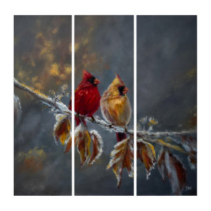 "Share The Spirit" Cardinals by Jason Street Triptych
