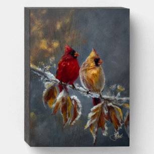 "Share The Spirit" Cardinals by Jason Street Wooden Box Sign