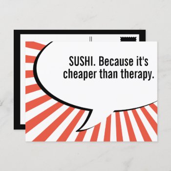 Share The Sushi Postcard by identica at Zazzle