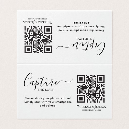 Share Wedding Photos With QR Code (Outside Unfolded)