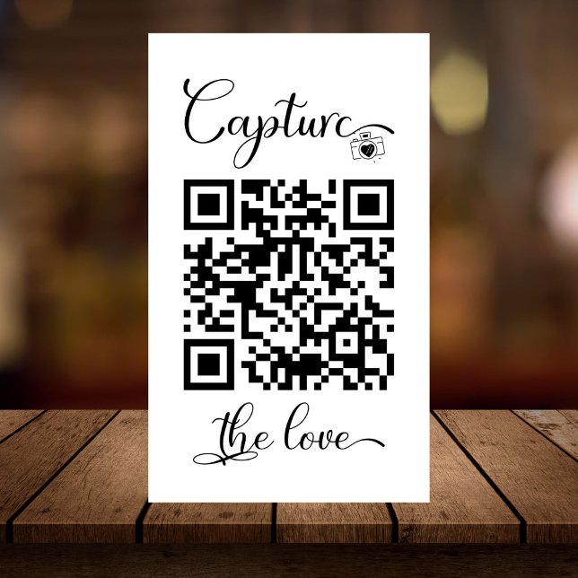 Share Wedding Photos With QR Code Calligraphy Enclosure Card (Creator Uploaded)