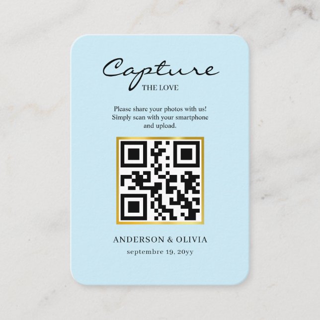 Share Wedding Photos With QR Code Enclosure Card (Front)