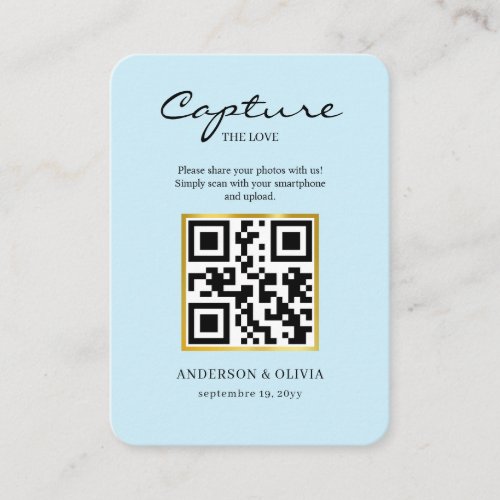 Share Wedding Photos With QR Code Enclosure Card