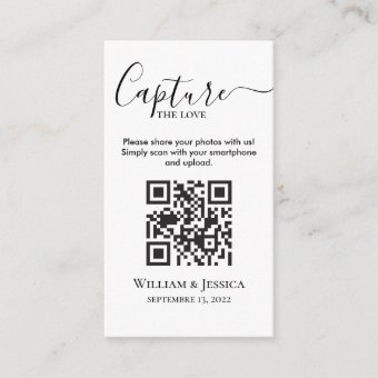 Share Wedding Photos With QR Code Enclosure Card | Zazzle