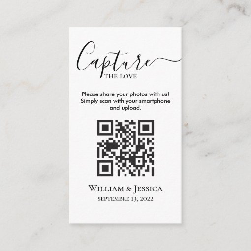 Share Wedding Photos With Qr Code Enclosure Card 