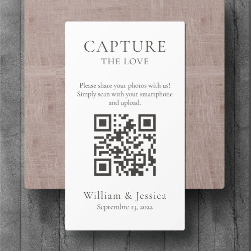 Share Wedding Photos With QR Code Enclosure Card