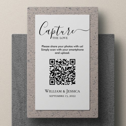 Share Wedding Photos With QR Code Enclosure Card