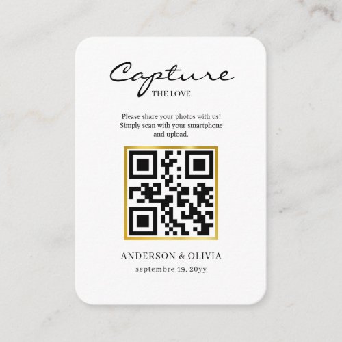 Share Wedding Photos With QR Code Enclosure Card