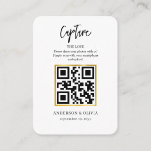 Share Wedding Photos With QR Code Enclosure Card