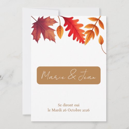 Share Wedding Theme Autumn Invitation