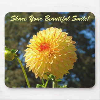 Share Your Beautiful Smile! mousepad Dahlia