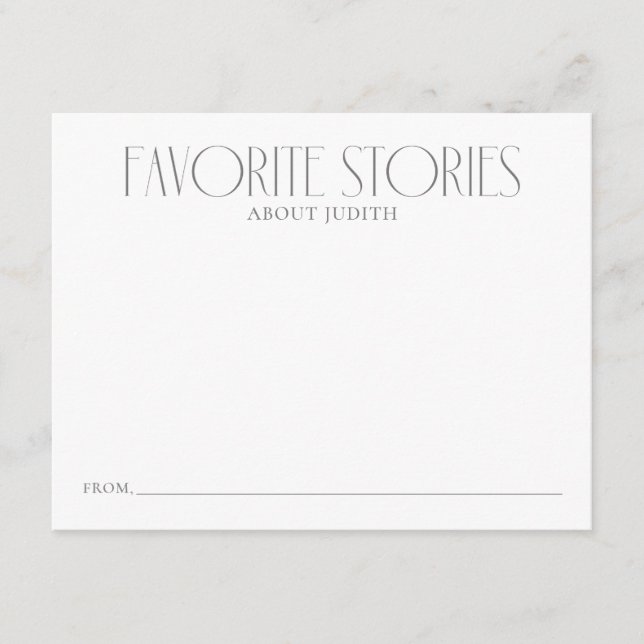 Share Your Favorite Stories  Advice Card (Front)