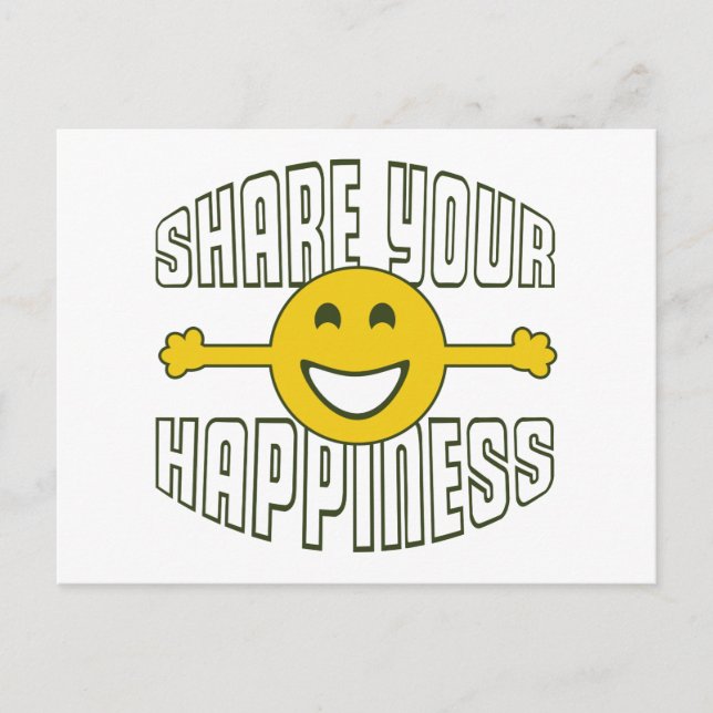 Share Your Happiness Postcard (Front)