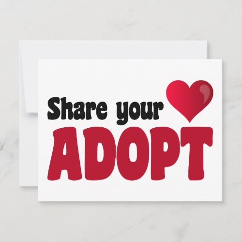 Share Your Heart Adopt Custom Announcements