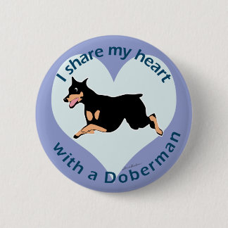 Share Your Heart - Doberman Button