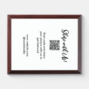 Share your picture scan QR code add website email Award Plaque