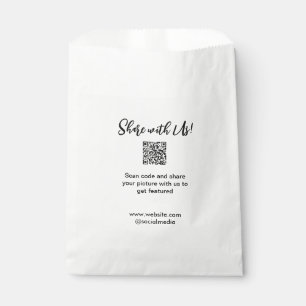 Share your picture scan QR code add website email Favor Bag