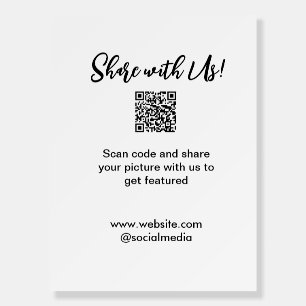 Share your picture scan QR code add website email  Foam Board