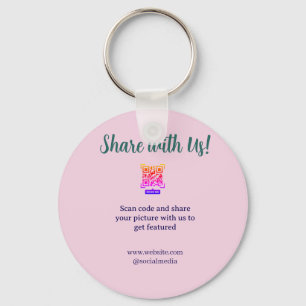 Share your picture scan QR code add website email Keychain