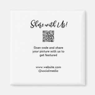 Share your picture scan QR code add website email Magnet