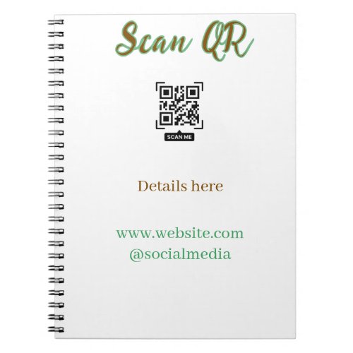 Share your picture scan QR code add website email  Notebook