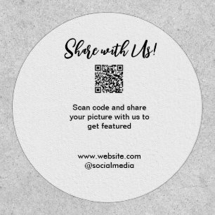 Share your picture scan QR code add website email Patch