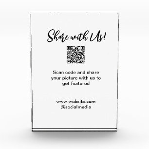 Share your picture scan QR code add website email Photo Block