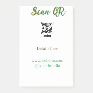 Share your picture scan QR code add website email Post-it Notes