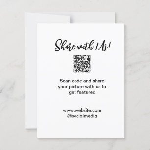 Share your picture scan QR code add website email  Postcard