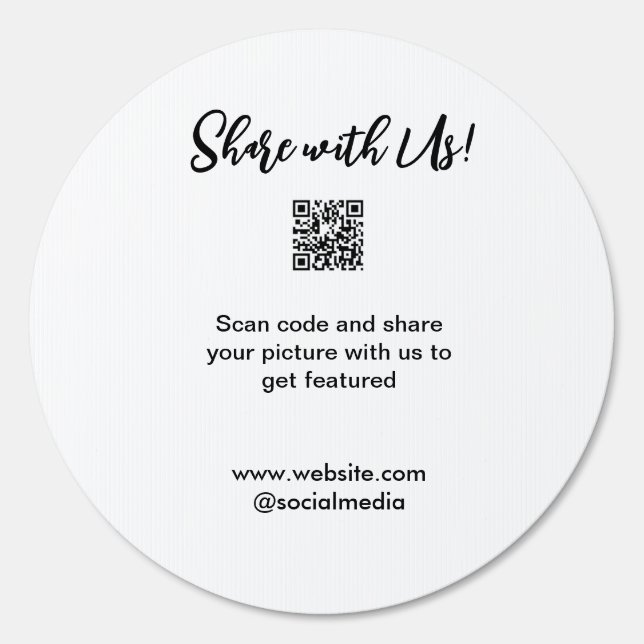Share your picture scan QR code add website email  Sign (Front)