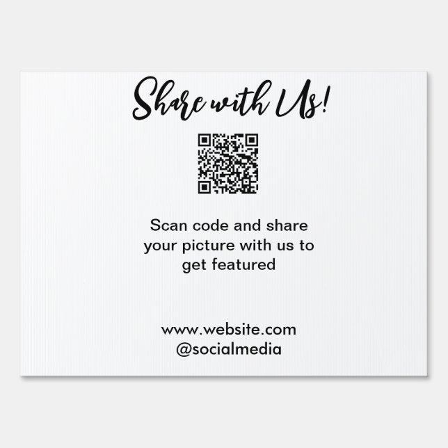Share your picture scan QR code add website email  Sign (Front)