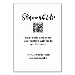 Share your picture scan QR code add website email  Table Number