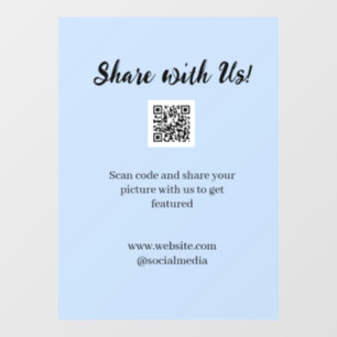 Share your picture scan QR code add website email Window Cling