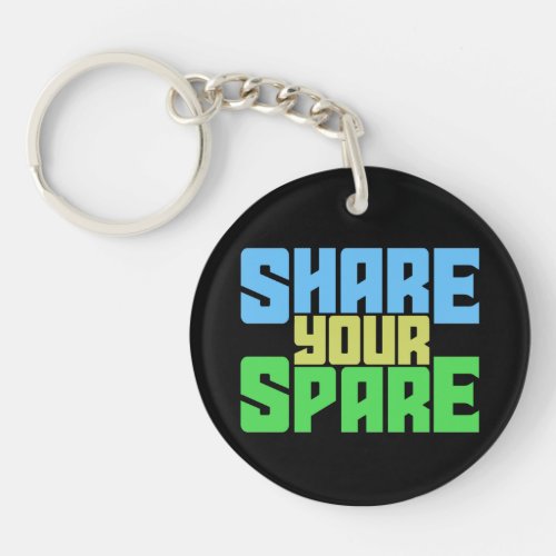 Share Your Spare a Living Kidney Donation Button Keychain