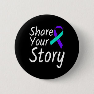 Share Your Story Suicide Prevention Ribbon Awarene Button