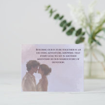 Shared Future & Growth Love Quote Postcard | Build