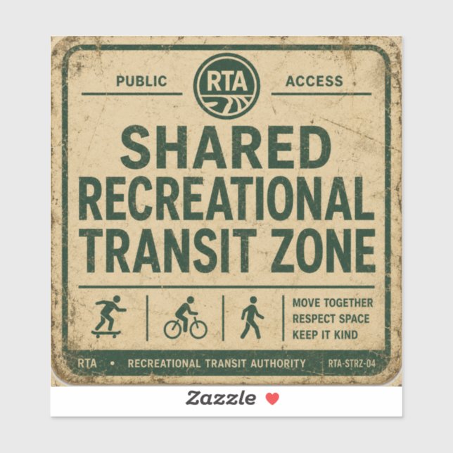 Shared Recreational Transit Custom-Cut Vinyl Sticker (Sheet)
