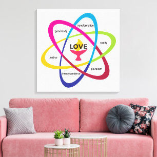 Shared Values Atom - Unitarian Universalist Associ Canvas Print