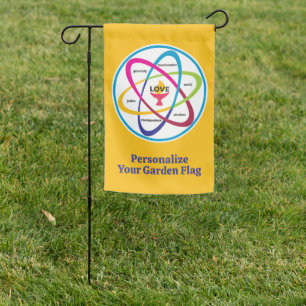 Shared Values Atom - Unitarian Universalist Associ Garden Flag