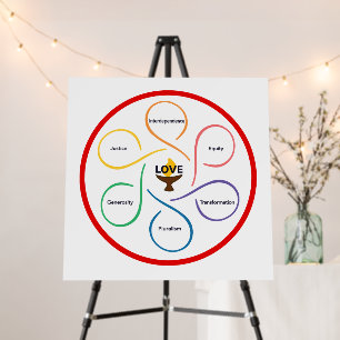 Shared Values Flower - Unitarian Universalist Flow Foam Board
