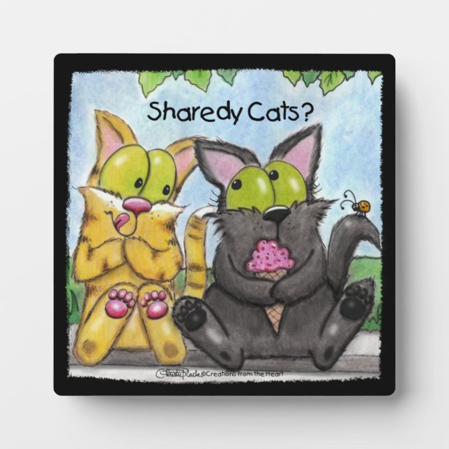 Sharedy Cats -Silly and Tig Plaque (Front)