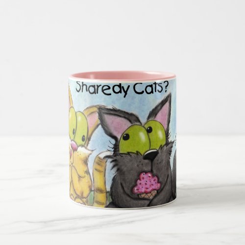 Sharedy Cats _Silly and Tig Two_Tone Coffee Mug