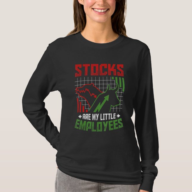 Shareholder Bull Bear Stock Market Stock Trader  2 T-Shirt (Front)