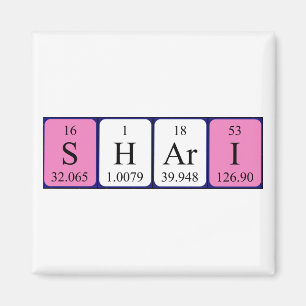Shari periodic table name magnet