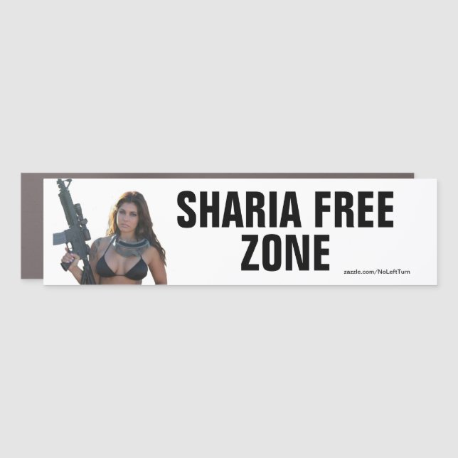 Sharia Free Zone Car Magnet (Front)