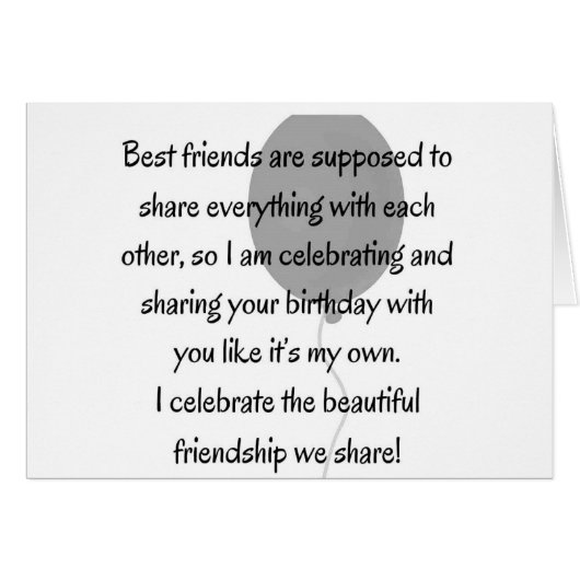 SHARING A BIRTHDAY *FRIEND* IS SO "AWESOME"!!!!! CARDS (Front Horizontal)