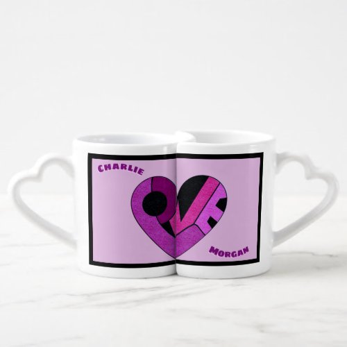 Sharing a Heart Full of Love Personalized Coffee Mug Set