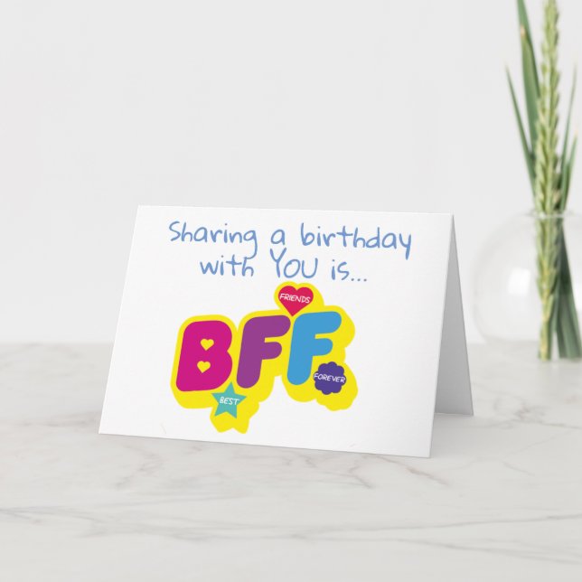 **SHARING BIRTHDAYS** IS MY FAVORITE BIRTHDAY GIFT CARD (Front)
